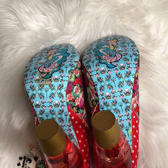❌ Irregular Choice Red Stick Of Rock Lucite Heels - Picture 8 of 16